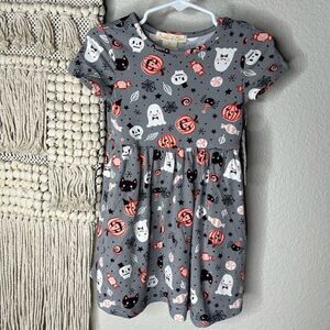 Gray Pumpkin Cat Halloween Dress 2T